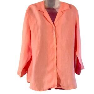 Ralph Lauren Pure Linen Pink Blouse. L